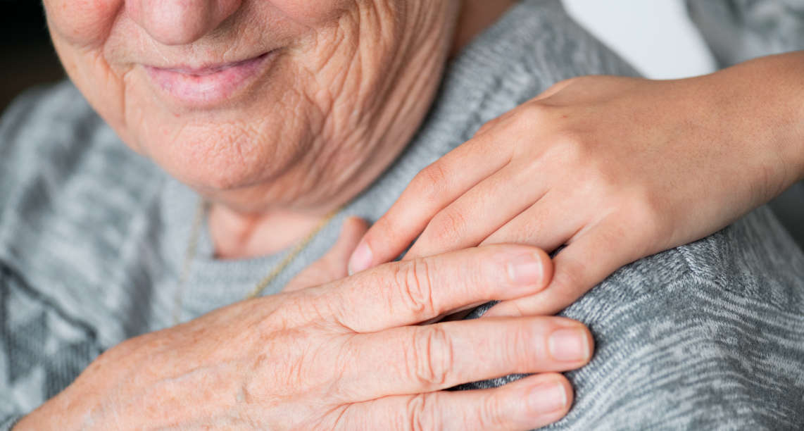 Closeup of a support hands